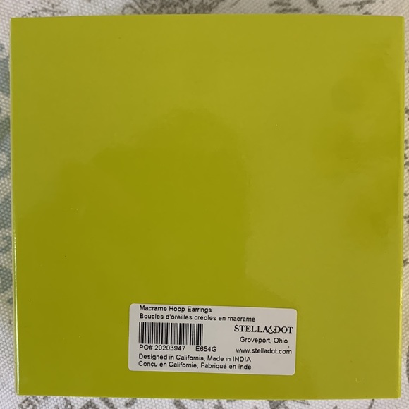 Stella & Dot Macrame Hoop Earrings - Picture 2 of 4